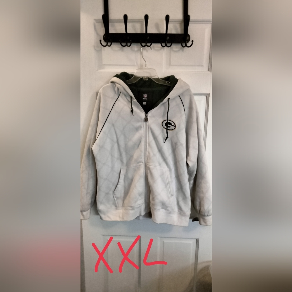 NFL White Hooded Bomber Jacket